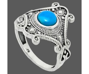 Sleeping Beauty Turquoise Ring size-7 EXR05303 R-1734, 6x6 mm