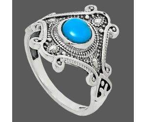 Sleeping Beauty Turquoise Ring size-8.5 EXR05304 R-1734, 6x6 mm