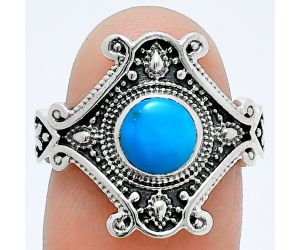 Sleeping Beauty Turquoise Ring size-7 EXR05305 R-1734, 6x6 mm