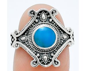 Sleeping Beauty Turquoise Ring size-6 EXR05306 R-1734, 6x6 mm