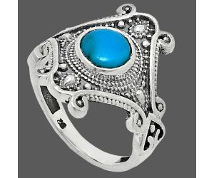 Sleeping Beauty Turquoise Ring size-6 EXR05306 R-1734, 6x6 mm