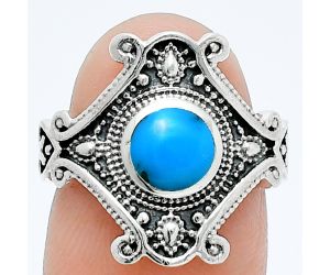 Sleeping Beauty Turquoise Ring size-6 EXR05308 R-1734, 6x6 mm