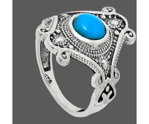 Sleeping Beauty Turquoise Ring size-6 EXR05308 R-1734, 6x6 mm