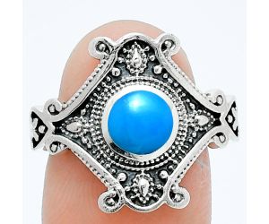 Sleeping Beauty Turquoise Ring size-9 EXR05310 R-1734, 6x6 mm