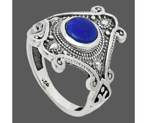 Lapis Lazuli Ring size-6 EXR05312 R-1734, 6x6 mm