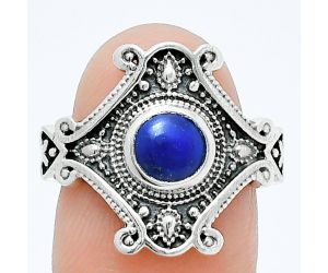 Lapis Lazuli Ring size-7.5 EXR05314 R-1734, 6x6 mm