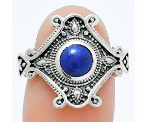 Lapis Lazuli Ring size-9 EXR05315 R-1734, 6x6 mm