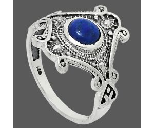 Lapis Lazuli Ring size-9 EXR05315 R-1734, 6x6 mm