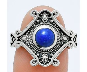 Lapis Lazuli Ring size-8.5 EXR05316 R-1734, 6x6 mm