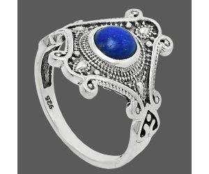 Lapis Lazuli Ring size-8.5 EXR05316 R-1734, 6x6 mm