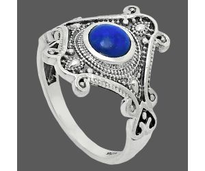 Lapis Lazuli Ring size-8.5 EXR05317 R-1734, 6x6 mm