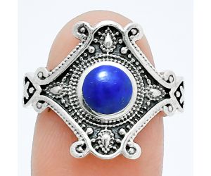 Lapis Lazuli Ring size-8.5 EXR05318 R-1734, 6x6 mm