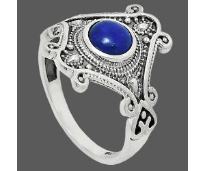 Lapis Lazuli Ring size-8.5 EXR05318 R-1734, 6x6 mm