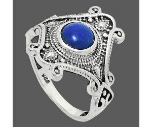 Lapis Lazuli Ring size-7 EXR05319 R-1734, 6x6 mm