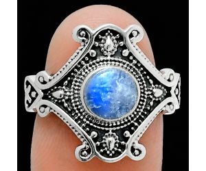 Rainbow Moonstone Ring size-7 EXR05328 R-1734, 6x6 mm