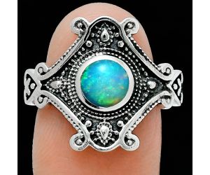 Ethiopian Opal Ring size-8.5 EXR05353 R-1734, 6x6 mm