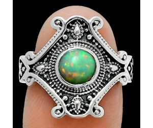 Ethiopian Opal Ring size-7 EXR05355 R-1734, 6x6 mm