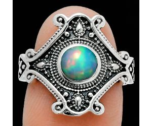 Ethiopian Opal Ring size-7 EXR05358 R-1734, 6x6 mm