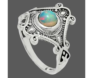 Ethiopian Opal Ring size-9 EXR05359 R-1734, 6x6 mm