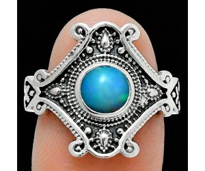 Ethiopian Opal Ring size-7.5 EXR05361 R-1734, 6x6 mm