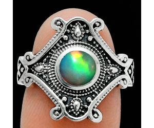 Ethiopian Opal Ring size-7 EXR05362 R-1734, 6x6 mm