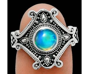 Ethiopian Opal Ring size-7 EXR05366 R-1734, 6x6 mm