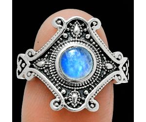 Rainbow Moonstone Ring size-9 EXR05367 R-1734, 6x6 mm