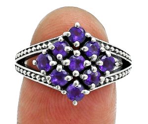 African Amethyst Ring size-8 EXR05373 R-1018, 3x3 mm