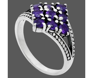 African Amethyst Ring size-8 EXR05373 R-1018, 3x3 mm