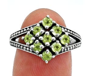 Peridot Ring size-6 EXR05393 R-1018, 3x3 mm