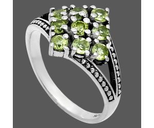 Peridot Ring size-6 EXR05393 R-1018, 3x3 mm