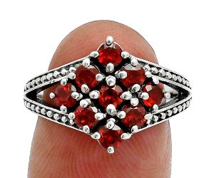 Hessonite Garnet Ring size-8 EXR05413 R-1018, 3x3 mm