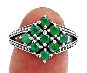 Green Onyx Ring size-7 EXR05438 R-1018, 3x3 mm