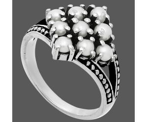 Natural Fresh Water Pearl Ring size-6 EXR05473 R-1018, 3x3 mm