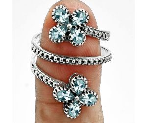 Sky Blue Topaz Ring size-6.5 EXR05704 R-1736, 3x5 mm