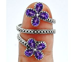 African Amethyst Ring size-7 EXR05727 R-1736, 3x5 mm