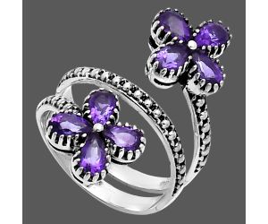 African Amethyst Ring size-7 EXR05727 R-1736, 3x5 mm