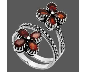 Hessonite Garnet Ring size-6.5 EXR05739 R-1736, 3x5 mm