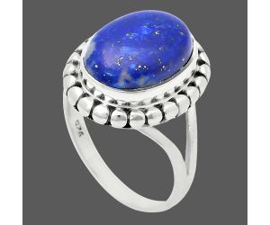 Lapis Lazuli Ring size-7 EXR05751 R-1071, 10x14 mm