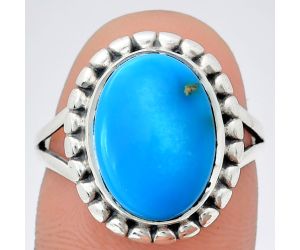 Sleeping Beauty Turquoise Ring size-8 EXR05753 R-1071, 10x14 mm