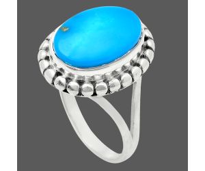 Sleeping Beauty Turquoise Ring size-8 EXR05753 R-1071, 10x14 mm