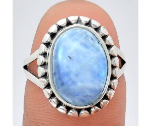 Rainbow Moonstone Ring size-7 EXR05758 R-1071, 10x14 mm