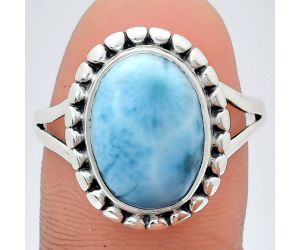 Larimar (Dominican Republic) Ring size-9.5 EXR05759 R-1071, 10x14 mm