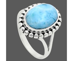 Larimar (Dominican Republic) Ring size-9.5 EXR05759 R-1071, 10x14 mm