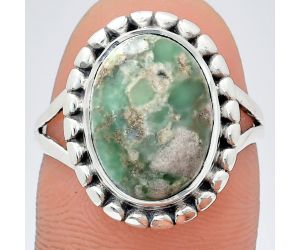 Utah Variscite Ring size-8 EXR05769 R-1071, 10x14 mm