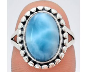 Larimar (Dominican Republic) Ring size-7 EXR05770 R-1071, 10x14 mm