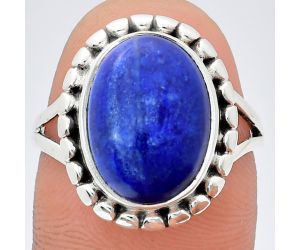 Lapis Lazuli Ring size-8 EXR05777 R-1071, 10x14 mm