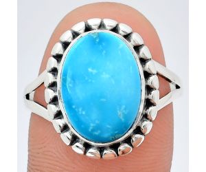 Natural Rare Turquoise Nevada Aztec Mt Ring size-9.5 EXR05779 R-1071, 10x14 mm