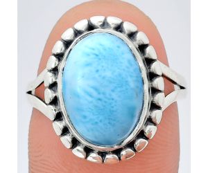 Larimar (Dominican Republic) Ring size-8.5 EXR05781 R-1071, 10x14 mm