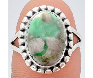 Utah Variscite Ring size-8 EXR05782 R-1071, 10x14 mm